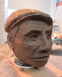 Clay sculpture for mask